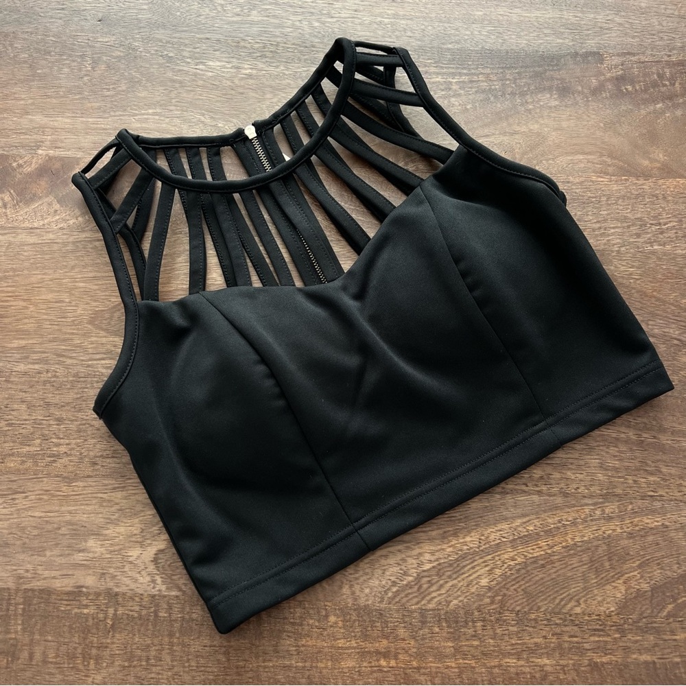 5/$40 ALT B Caged black Top size small - Picture 6 of 10